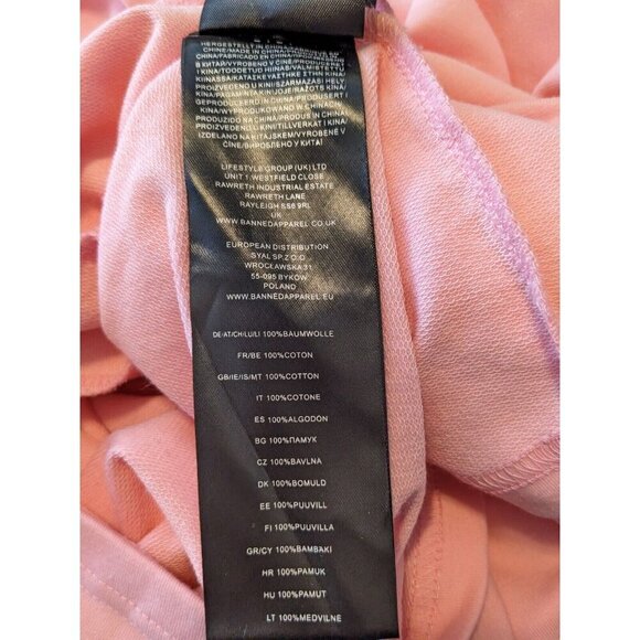 Banned Alternative Womens NEW XS Hoodie Tunic Pink Bow Top Bunny Ears Coquette - Picture 10 of 10